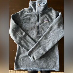 blue Patagonia better sweater quarter zip xs